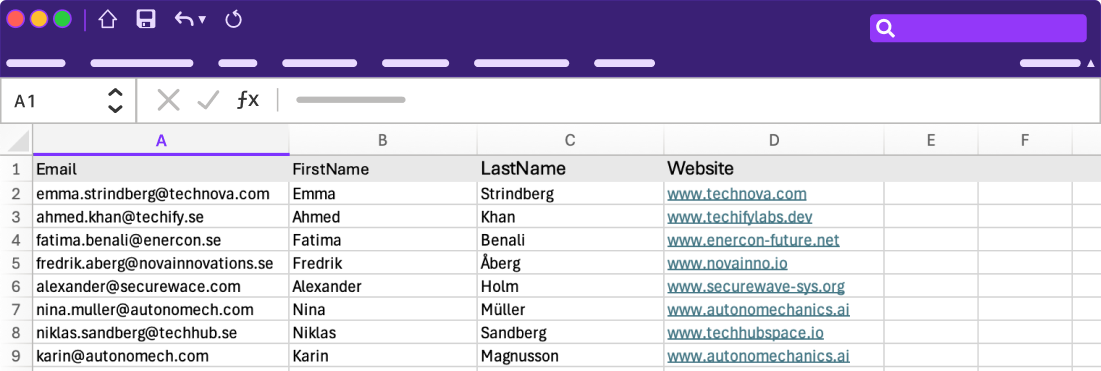 Import contacts